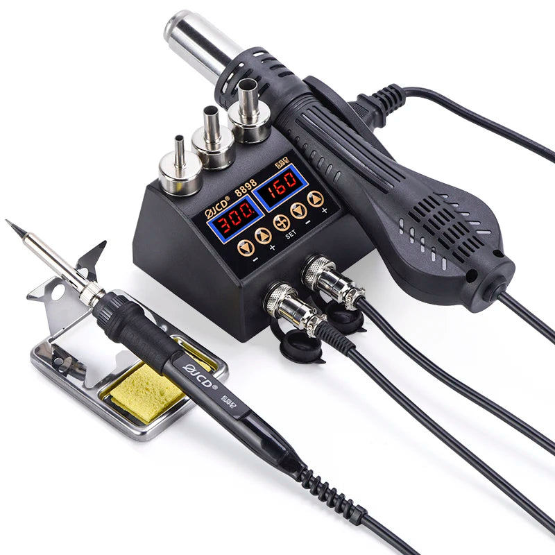 JCD 8898 2 In 1 Soldering Station With Hot Air And Iron