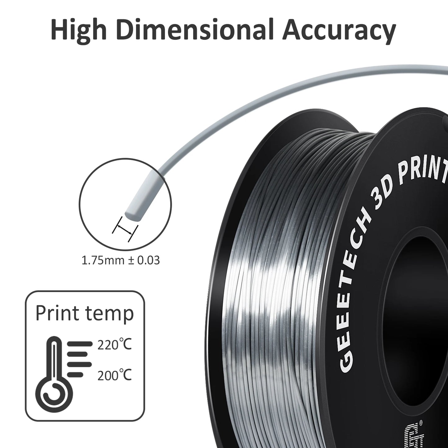Geeetech Standard PLA Filament for 3D Printing Enthusiasts