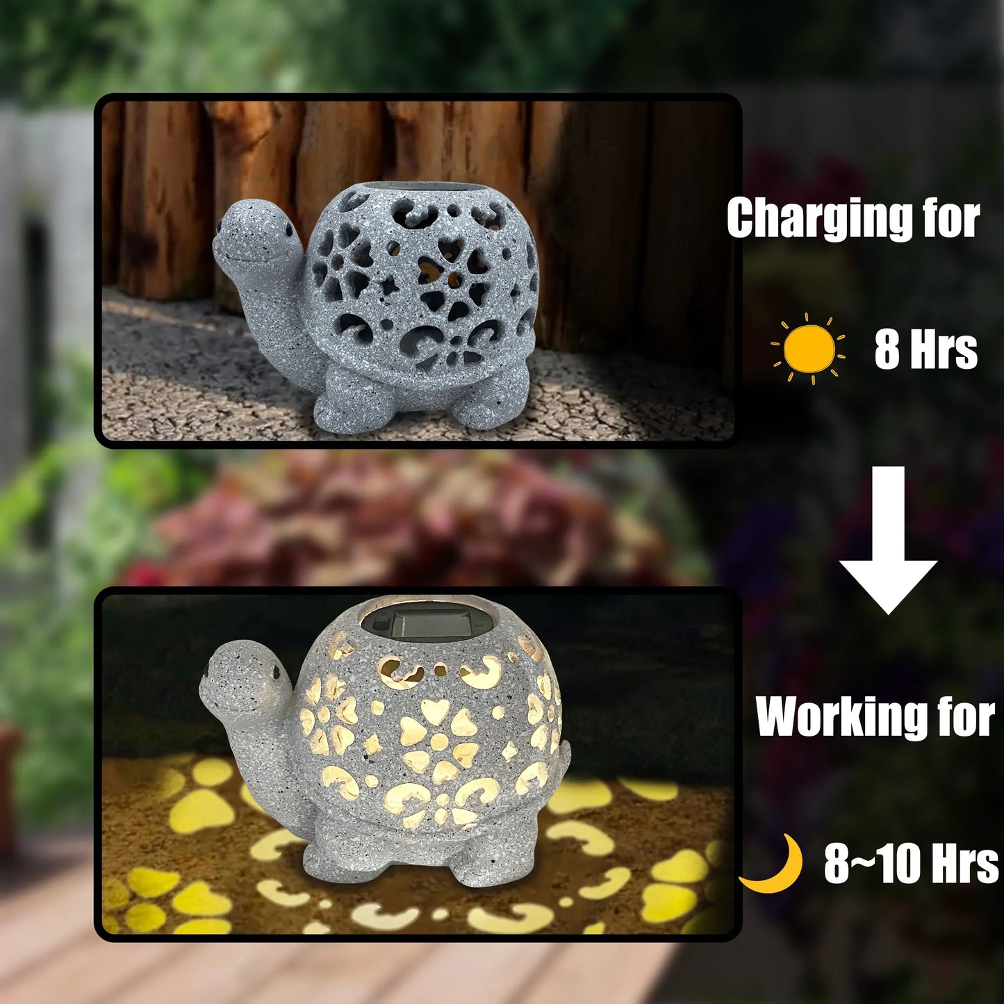 Solar Garden Statue With Light Gift For Mom Rose Bees