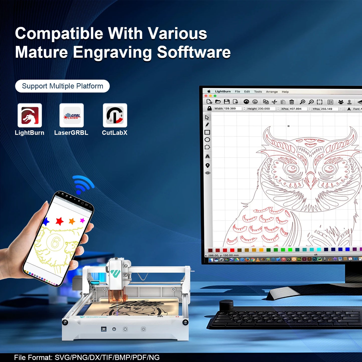 WindDraumr P1 Pro 5W Laser Engraver Portable CNC Machine