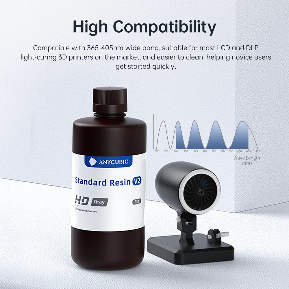 Anycubic 405nm UV Resin Standard V2 For Photon 3D Printer
