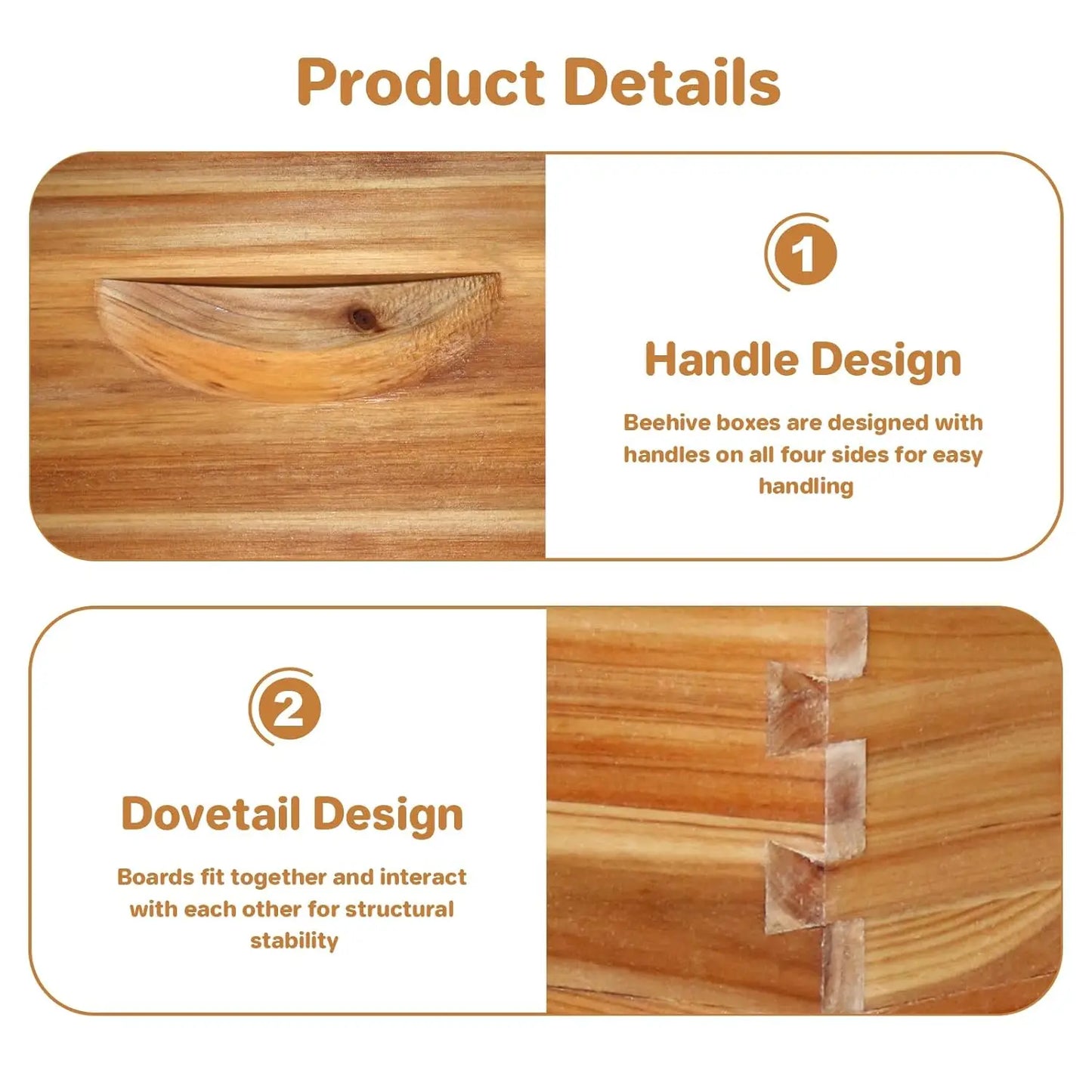Hign Concerned Wax Coated Langstroth Bee Box With Frames