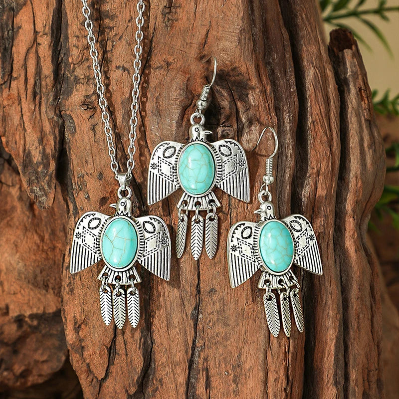 Lovbeafas Vintage Bohemian Hollow Geometric Jewelry Set