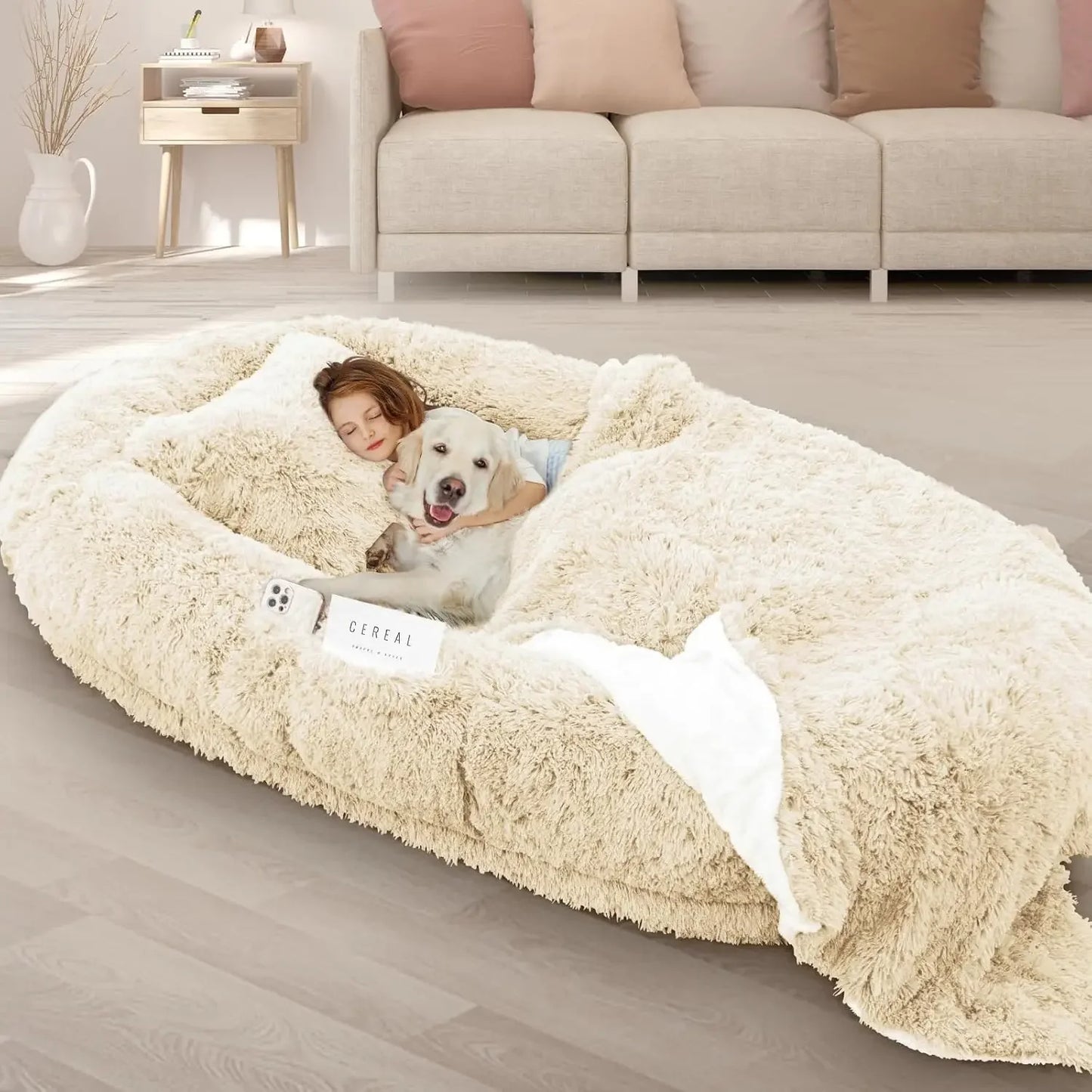 XMSJ Human Dog Bed Memory Foam Pillow Lounge Ultimate Mat