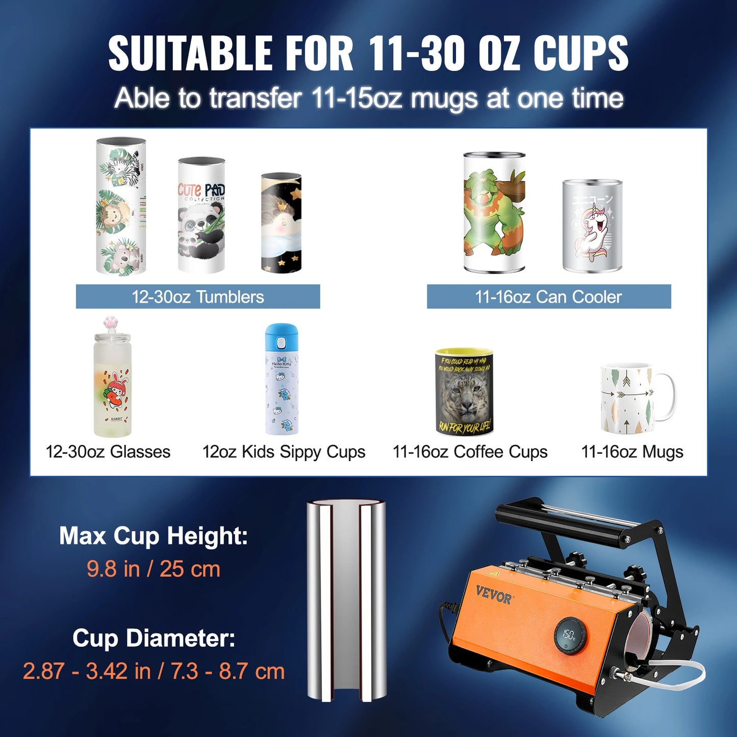 Succebuy Cup Tumbler Heat Press Touchscreen Sublimation