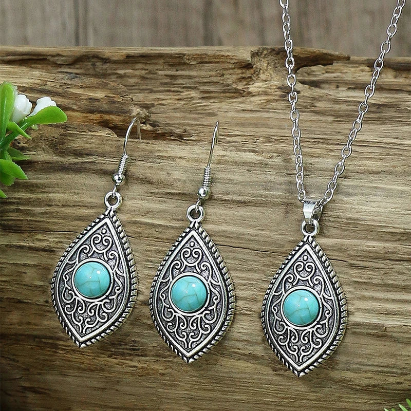 Lovbeafas Vintage Bohemian Hollow Geometric Jewelry Set