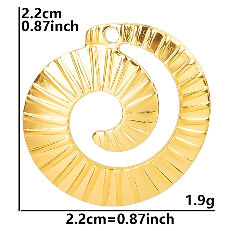 6Pcs GLOWCAT Real Gold Plated Ocean Charms Turtle Starfish