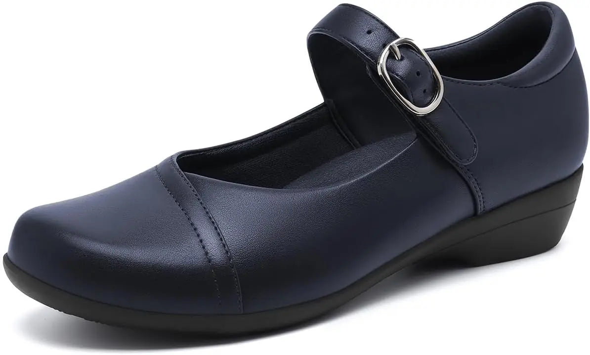 Athlefit Mary Jane Flats for Women Dressy Comfort Flat Shoes