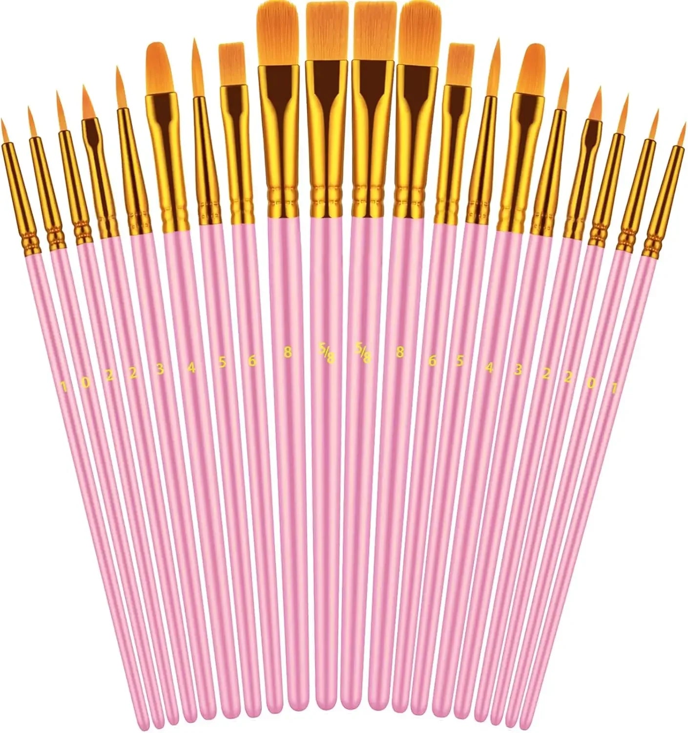 Handle 2 Pack Oil Watercolor Acrylic Brushes Professional