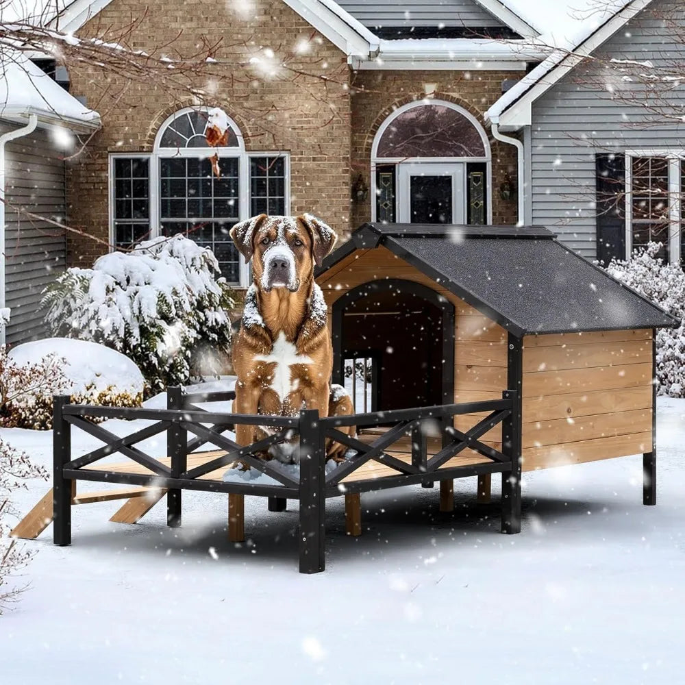 Extreme Outback Log Cabin Weatherproof Outdoor Pet Kennel