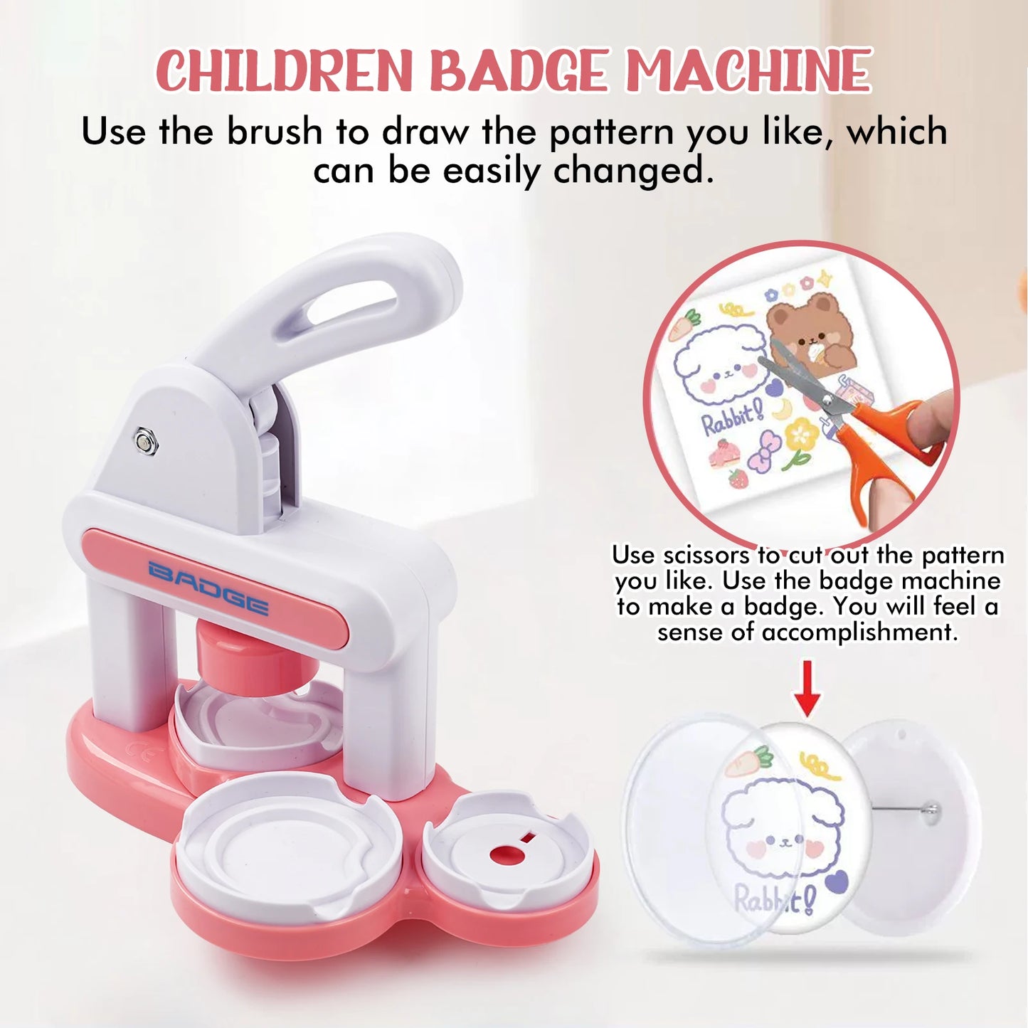 Hign Concerned Button Maker Machine DIY Badge Press Kit