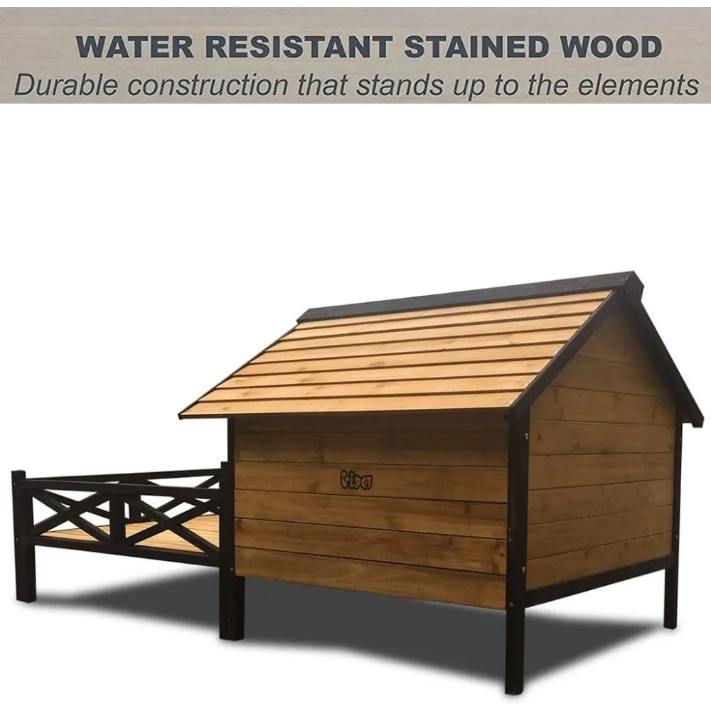 Extreme Outback Log Cabin Weatherproof Outdoor Pet Kennel