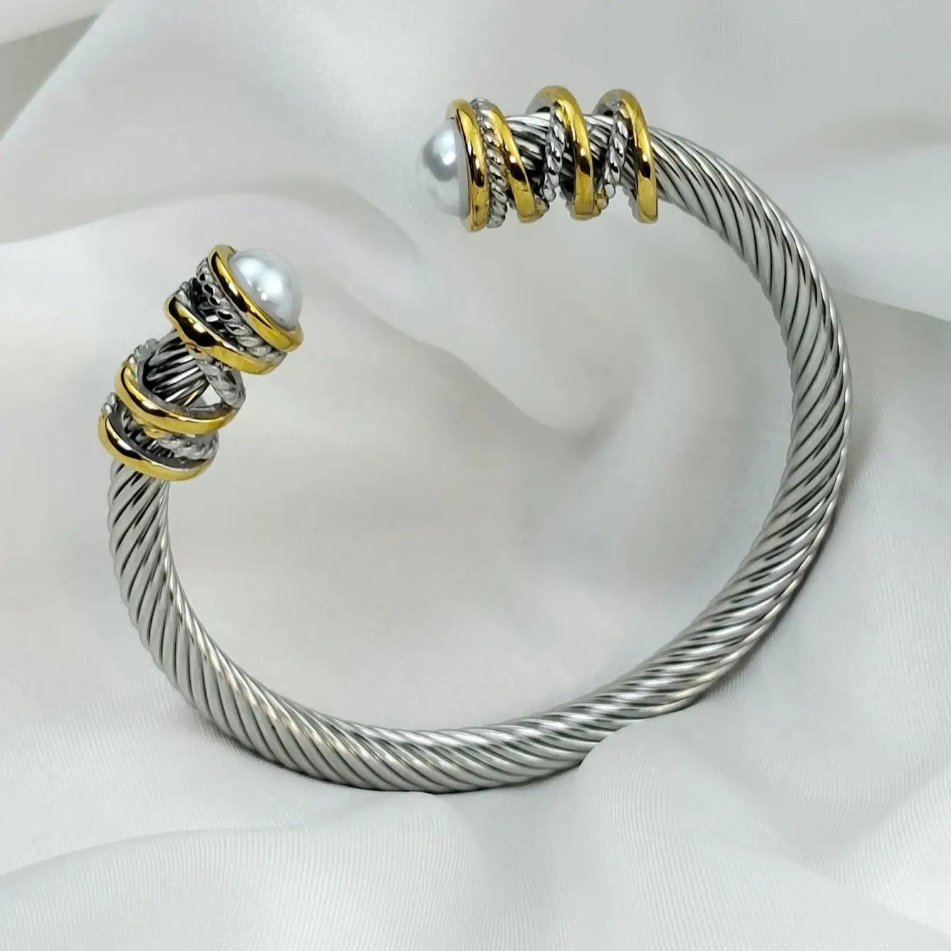 KABOLONG Women Stainless Steel Cable Adjustable Bracelet
