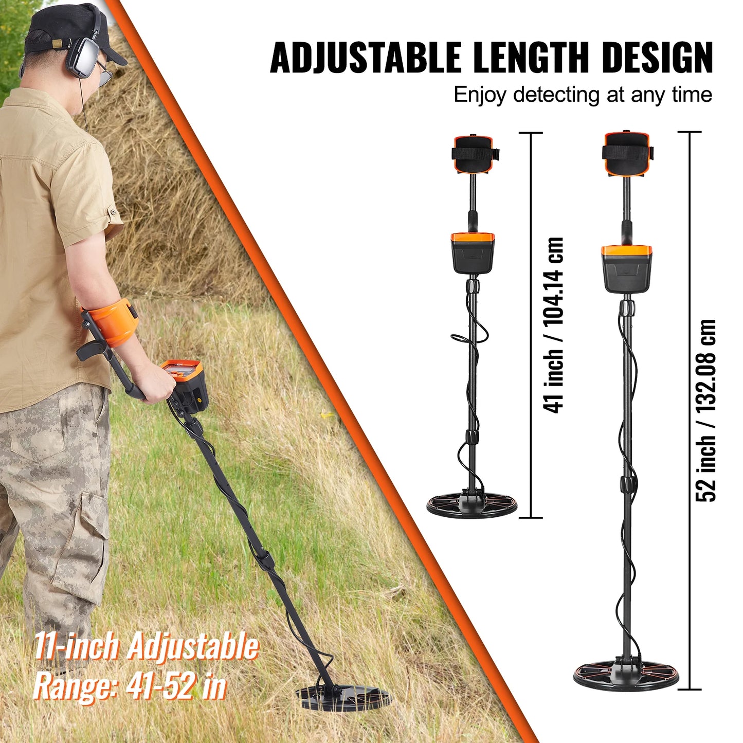 VEVOR Metal Detector With LCD Display 7 Modes Features
