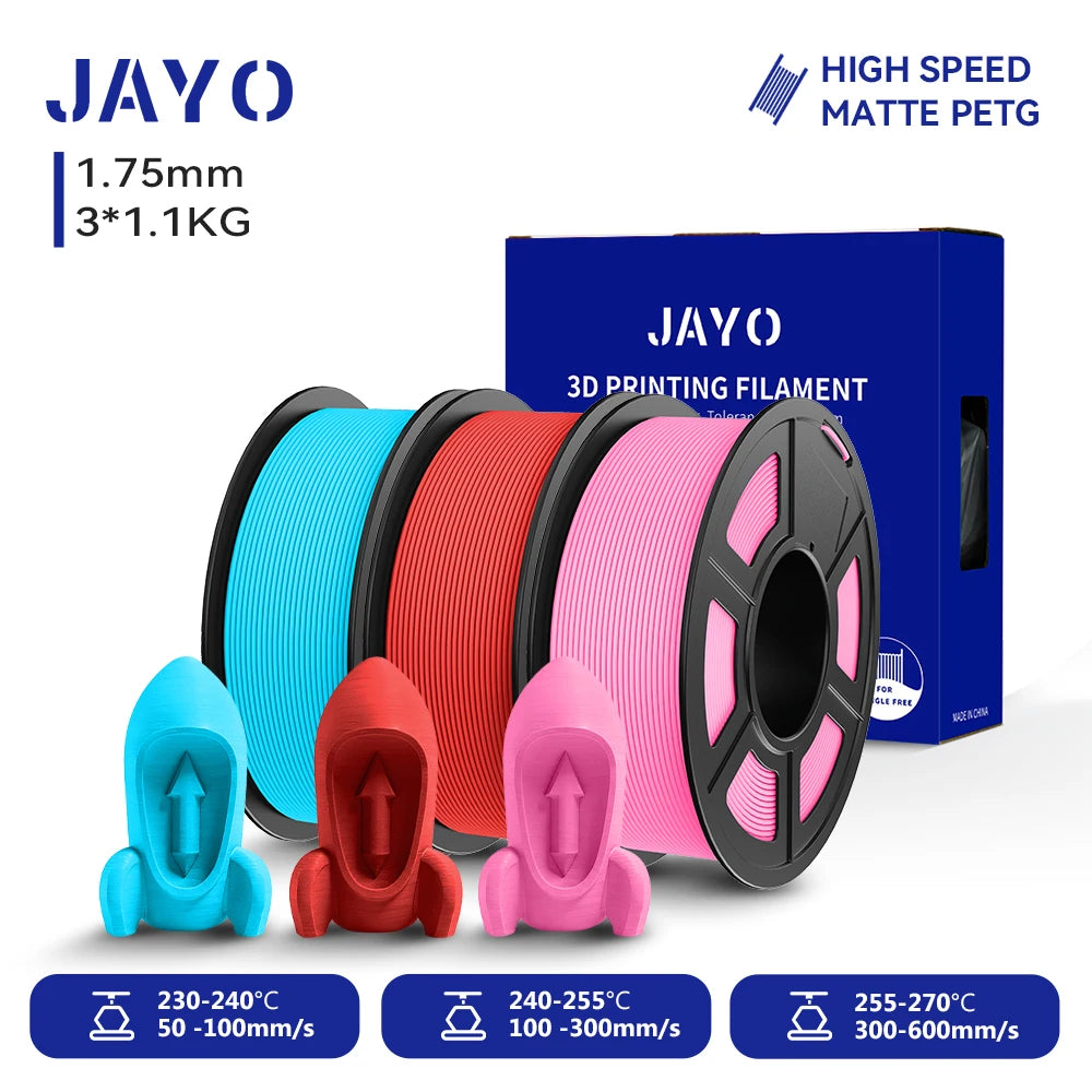 JAYO High Speed Matte PETG PLA Filament For Printing