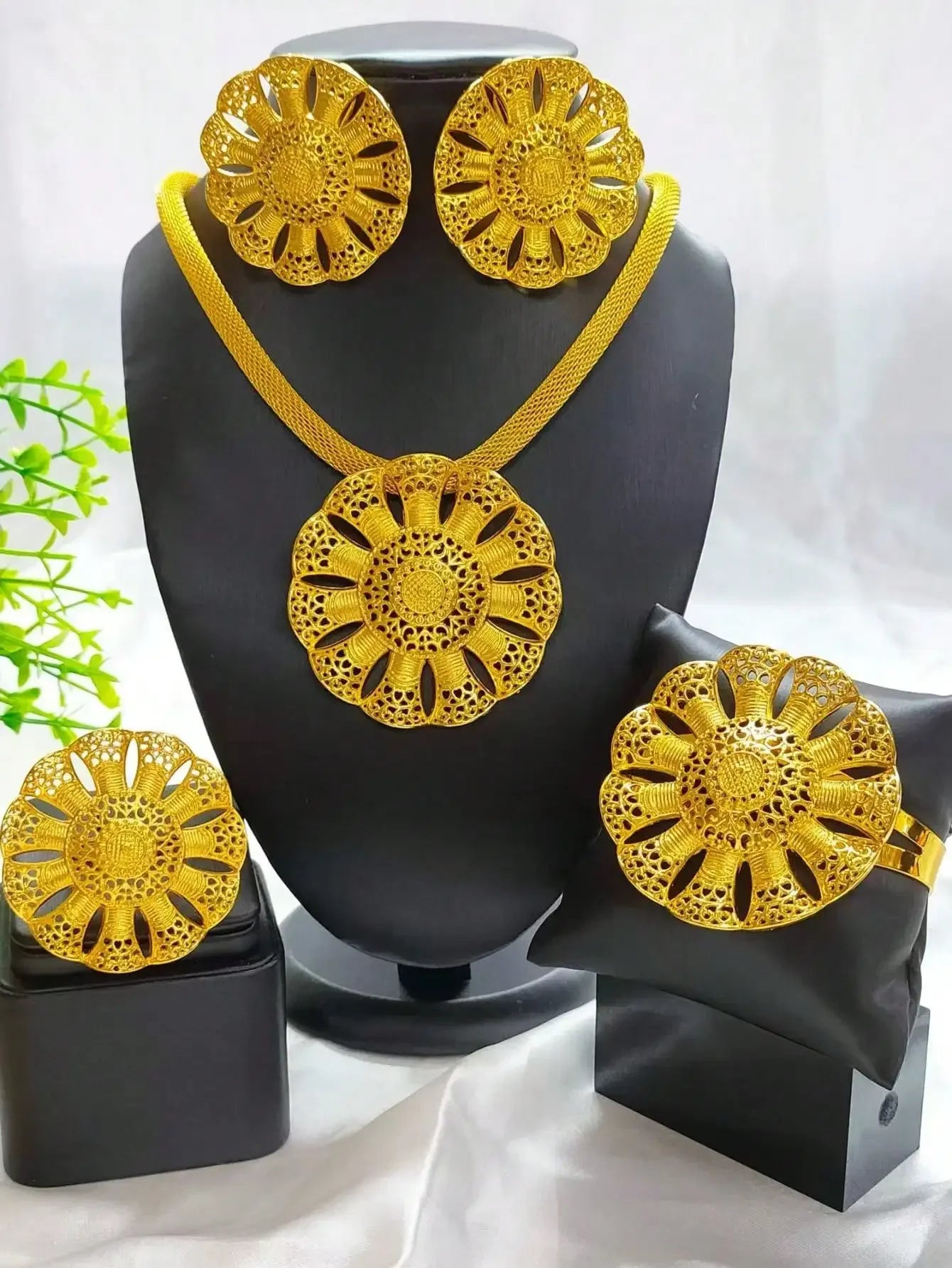 UBLAIK Nigerian Jewelry Set For Wedding African Necklace