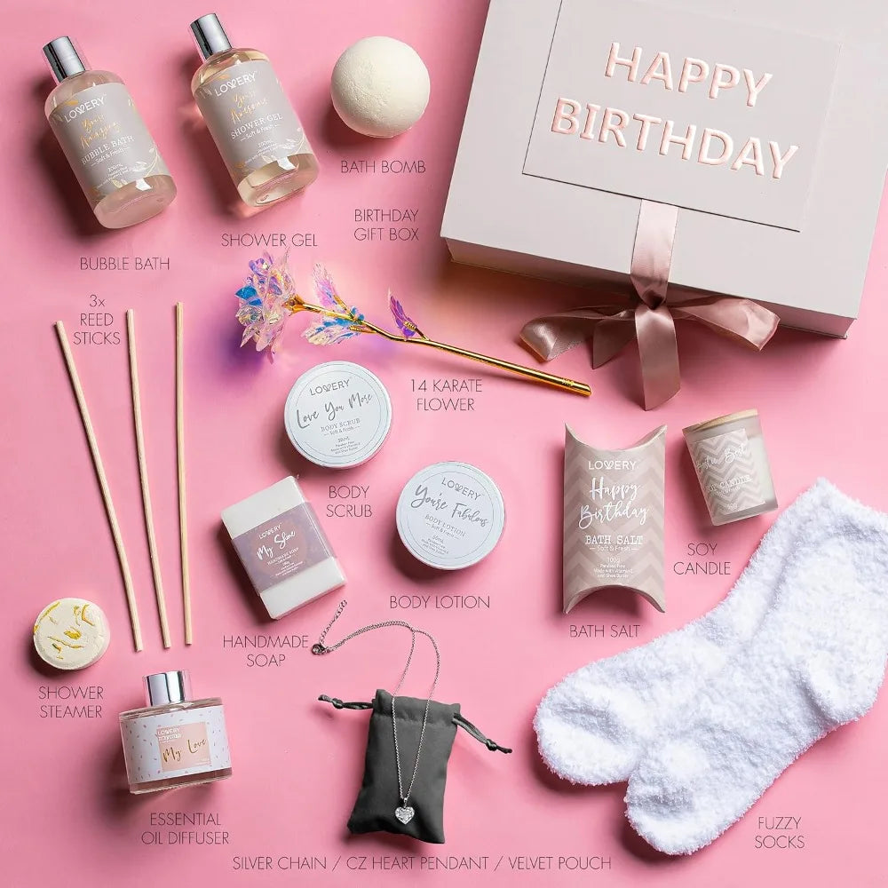 Hign-concerned Luxury Birthday Spa Gift Basket With Vit E