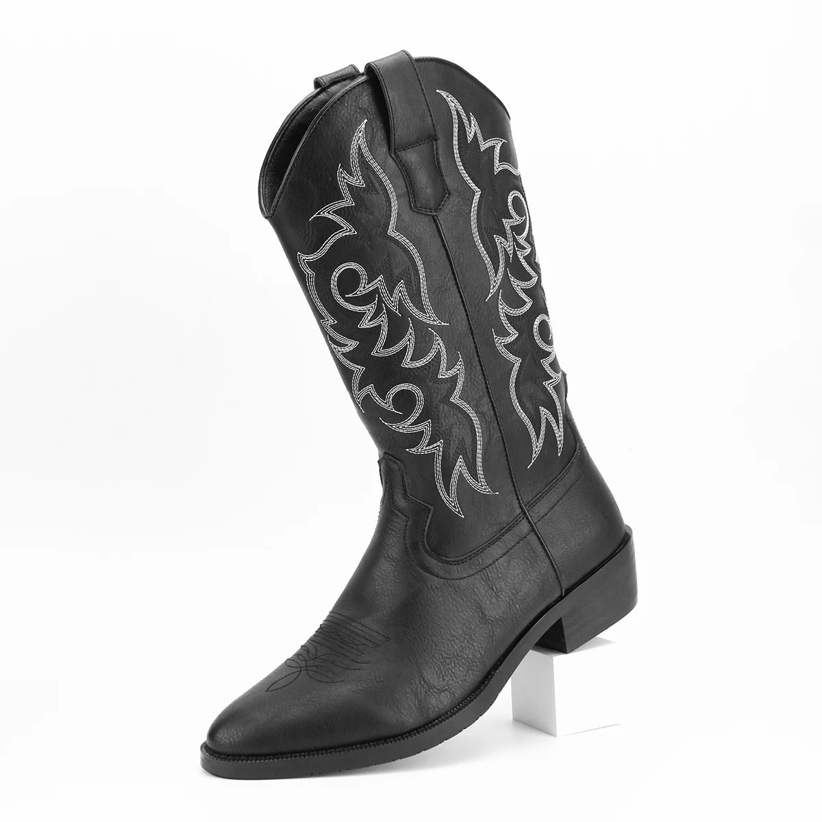 Men's Embroidered Desert Cowboy Boots Western Style Footwear