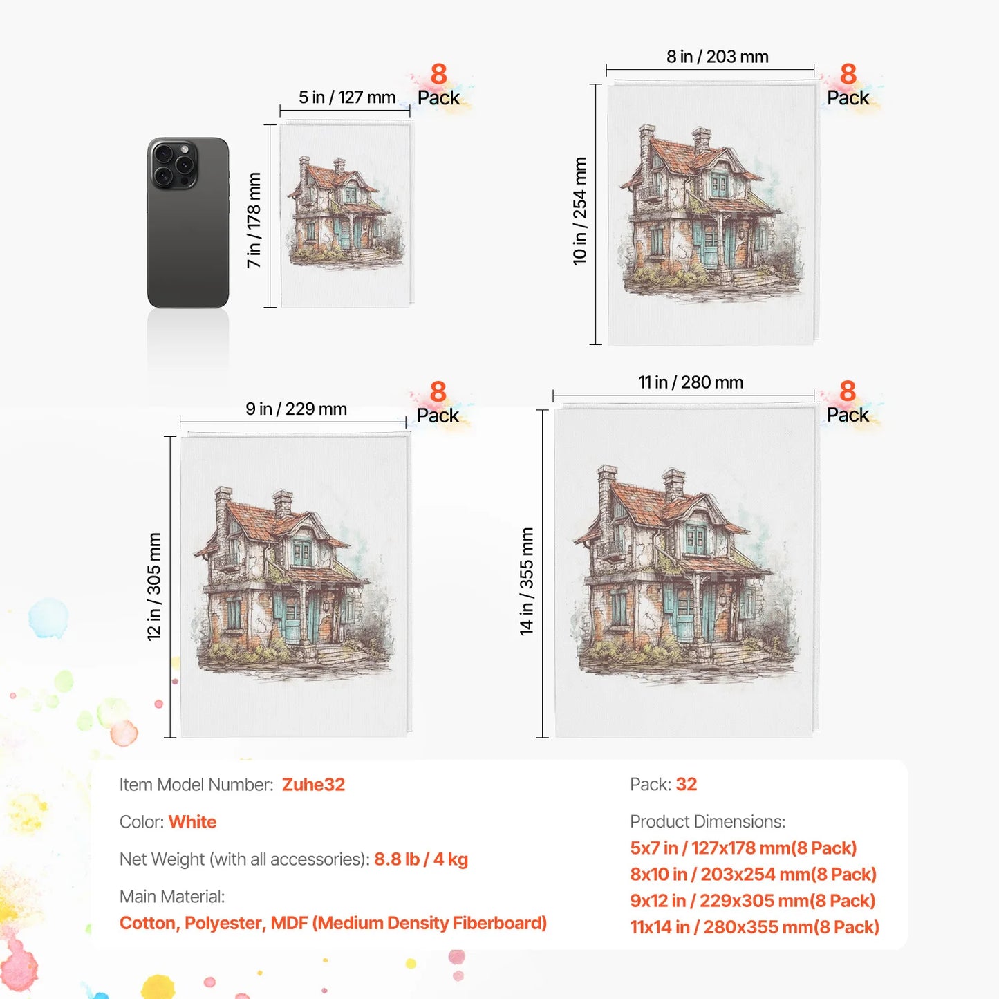 Hign Concerned Canvas Boards For Painting White Canvases