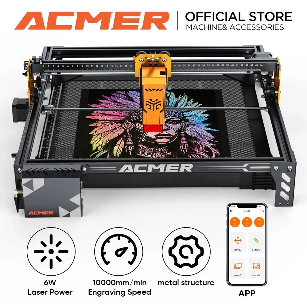 ACMER P1 S Pro 6W Laser Engraving and Cutting Machine