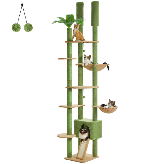 PAWZ Road Height Adjustable Wooden Cat Tree Hammock