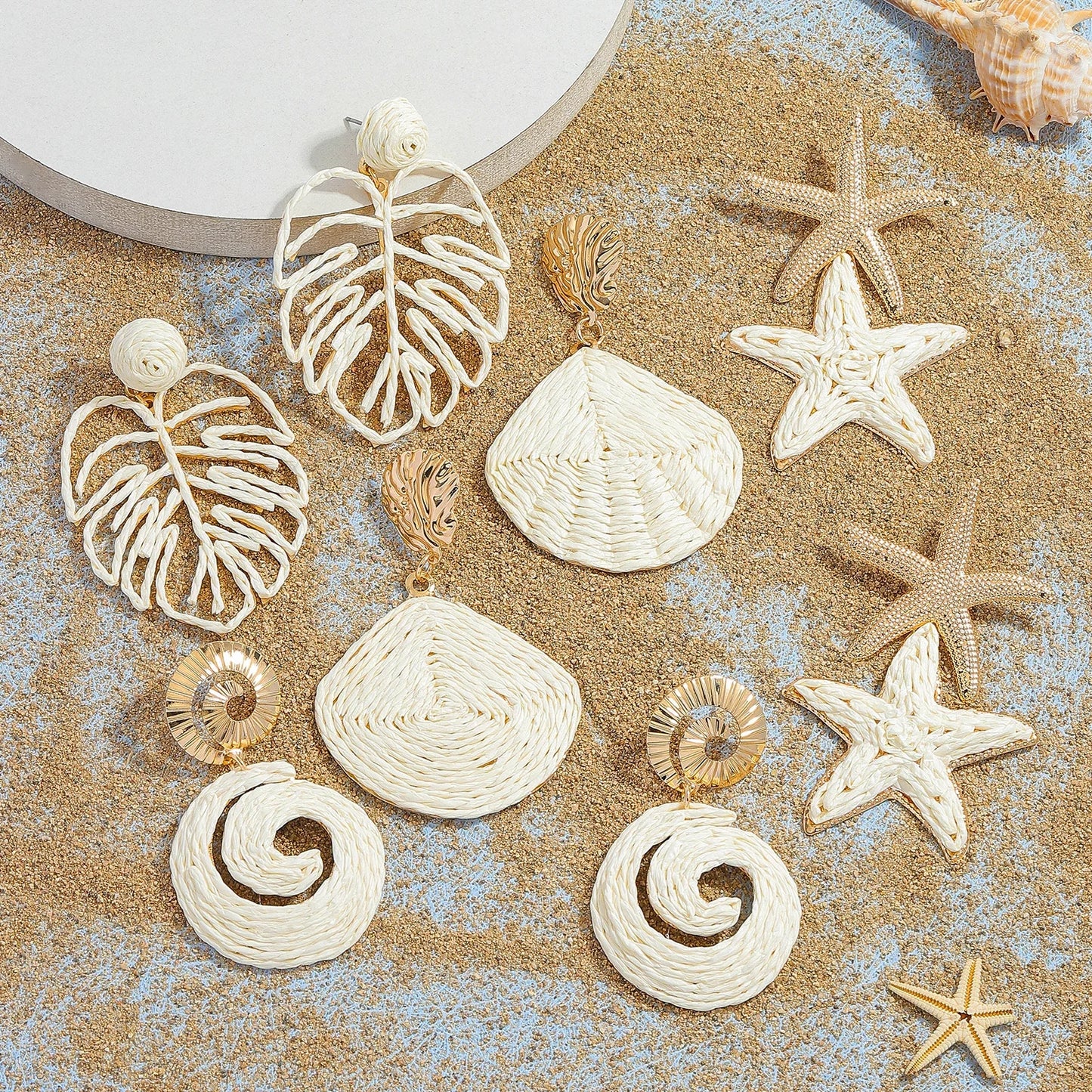 Best Lady Bohemia Starfish Shell Dangle Earrings Women