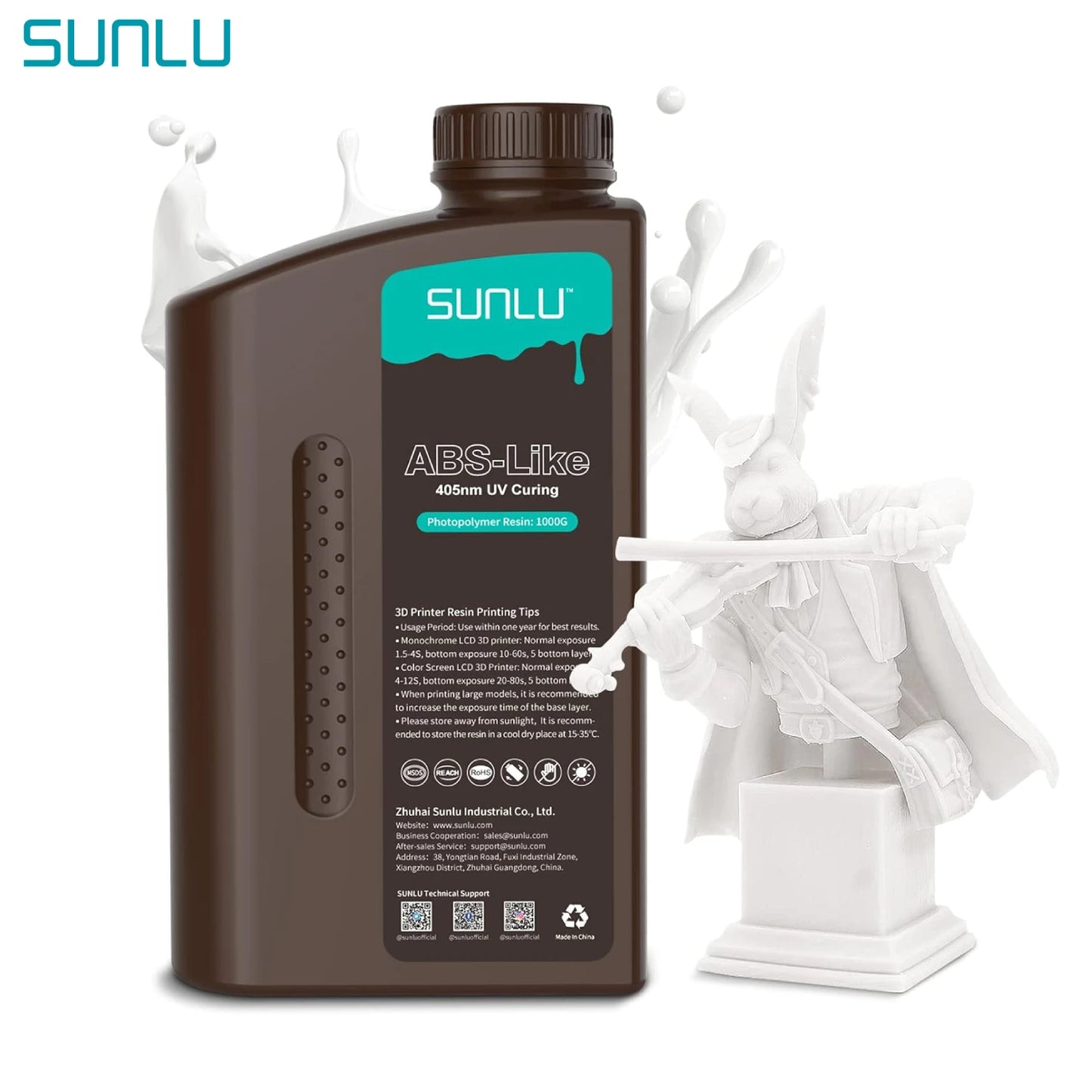 SUNLU ABS Like Low Odor 405nm UV Resin For SLA DLP LCD