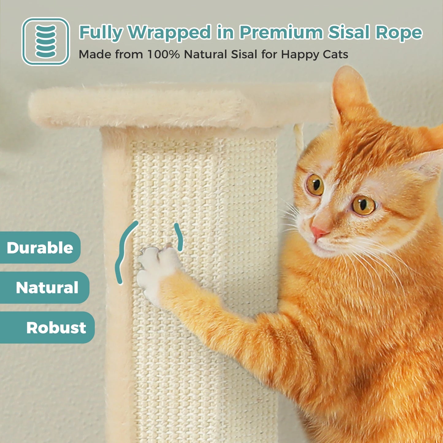 PAWZ Road Cat Scratching Post With Sisal Ball Toy Indoor