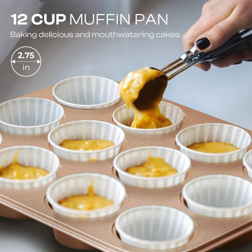 Premium Nonstick Bakeware Set 8 Pieces for Oven Cooking
