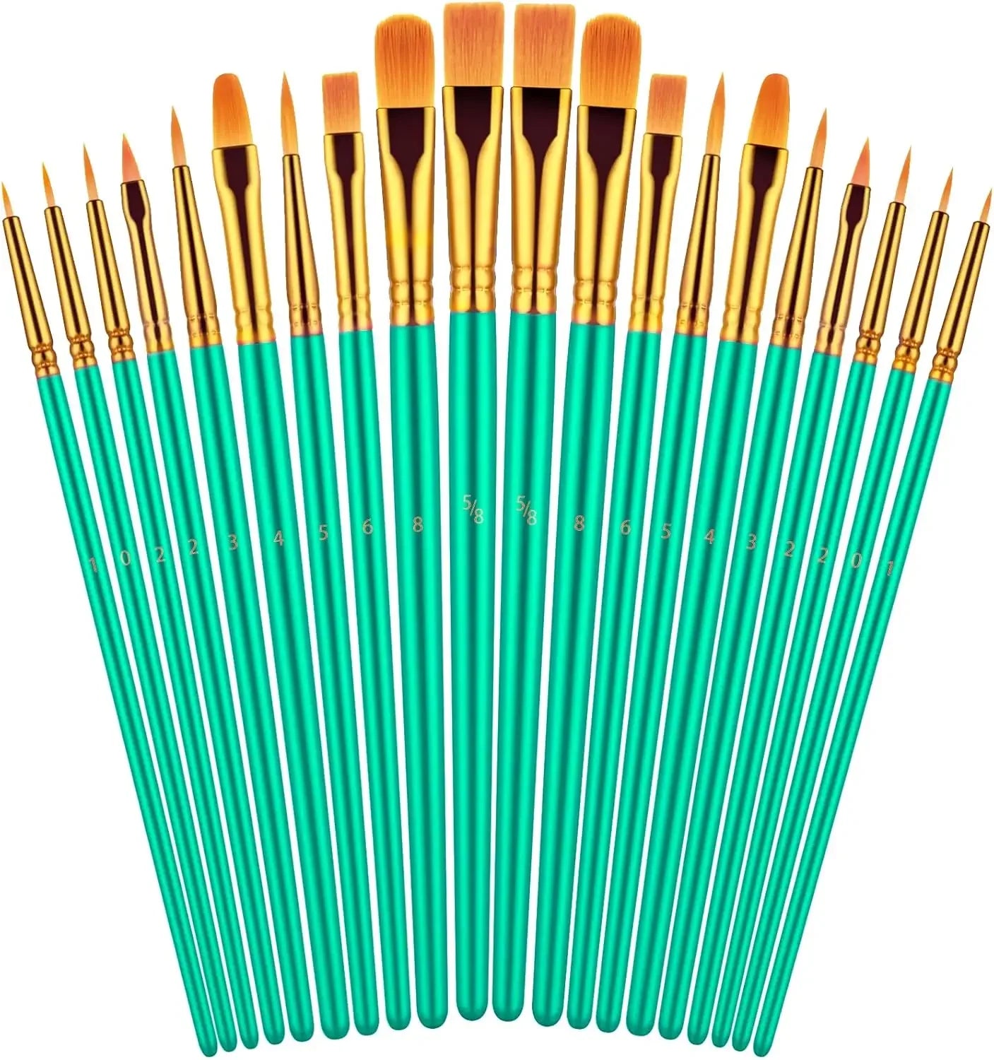 Handle 2 Pack Oil Watercolor Acrylic Brushes Professional