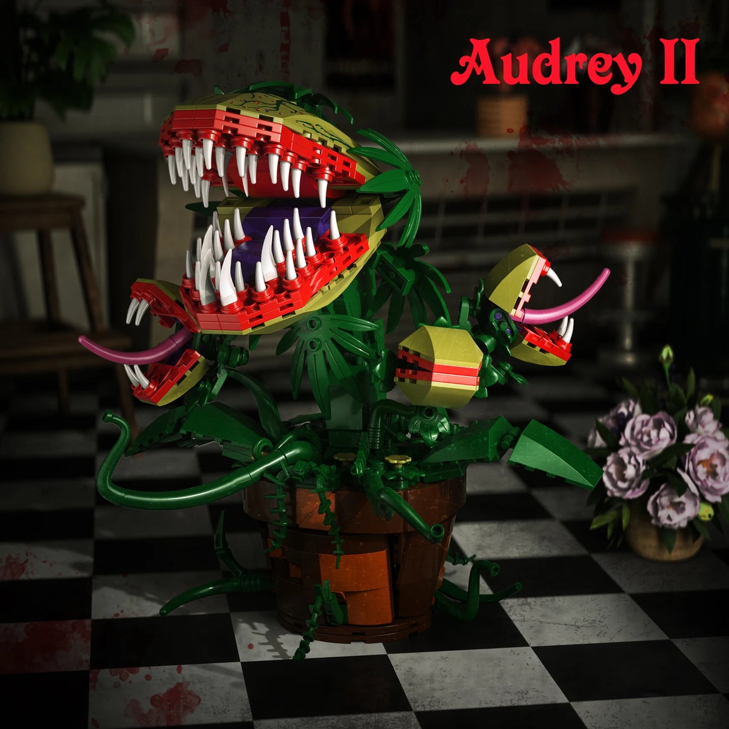 Piranha Plant Audrey II Building Blocks Set For TV Fans