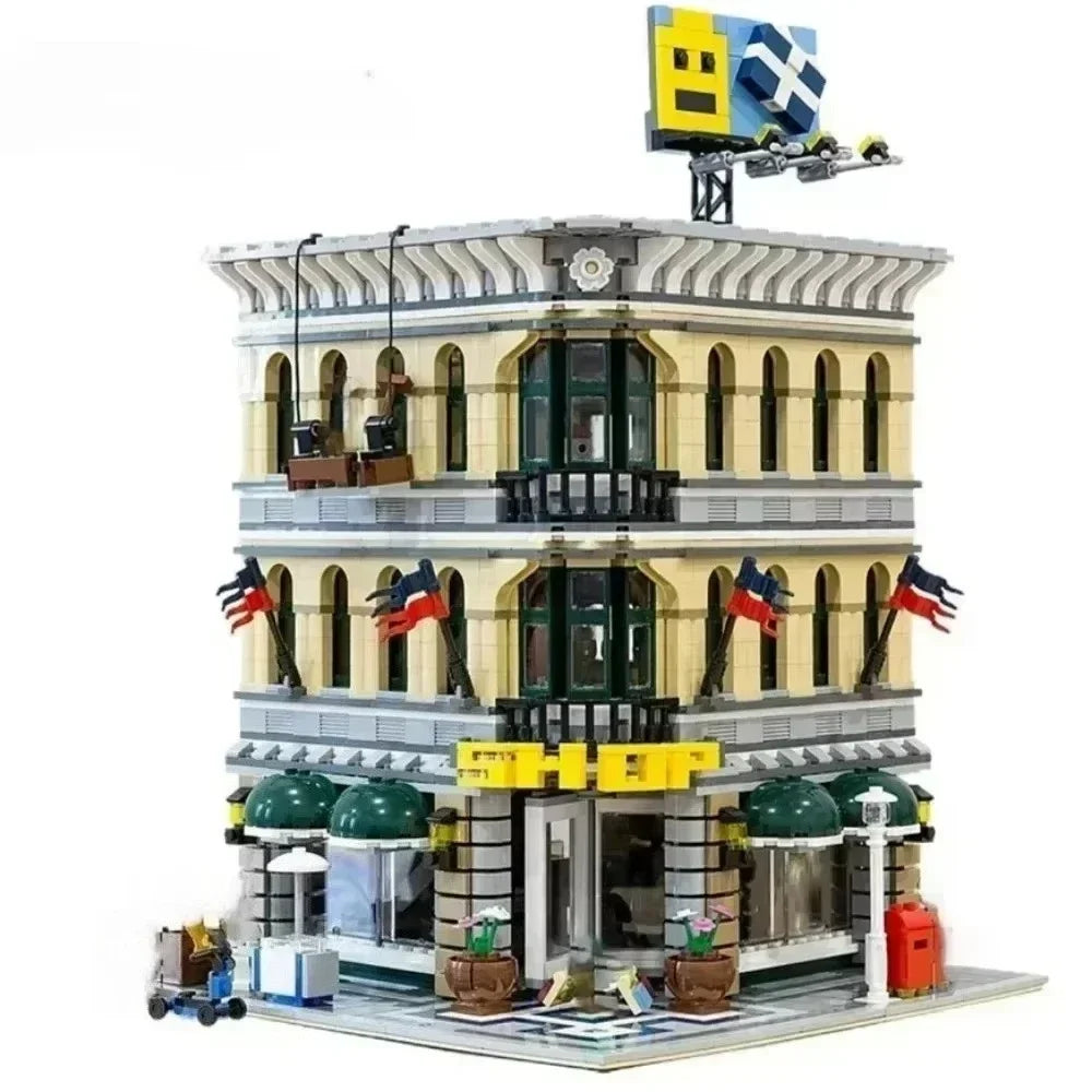 Creative Expert Brick Bank Cafe Corner MOC Building Blocks