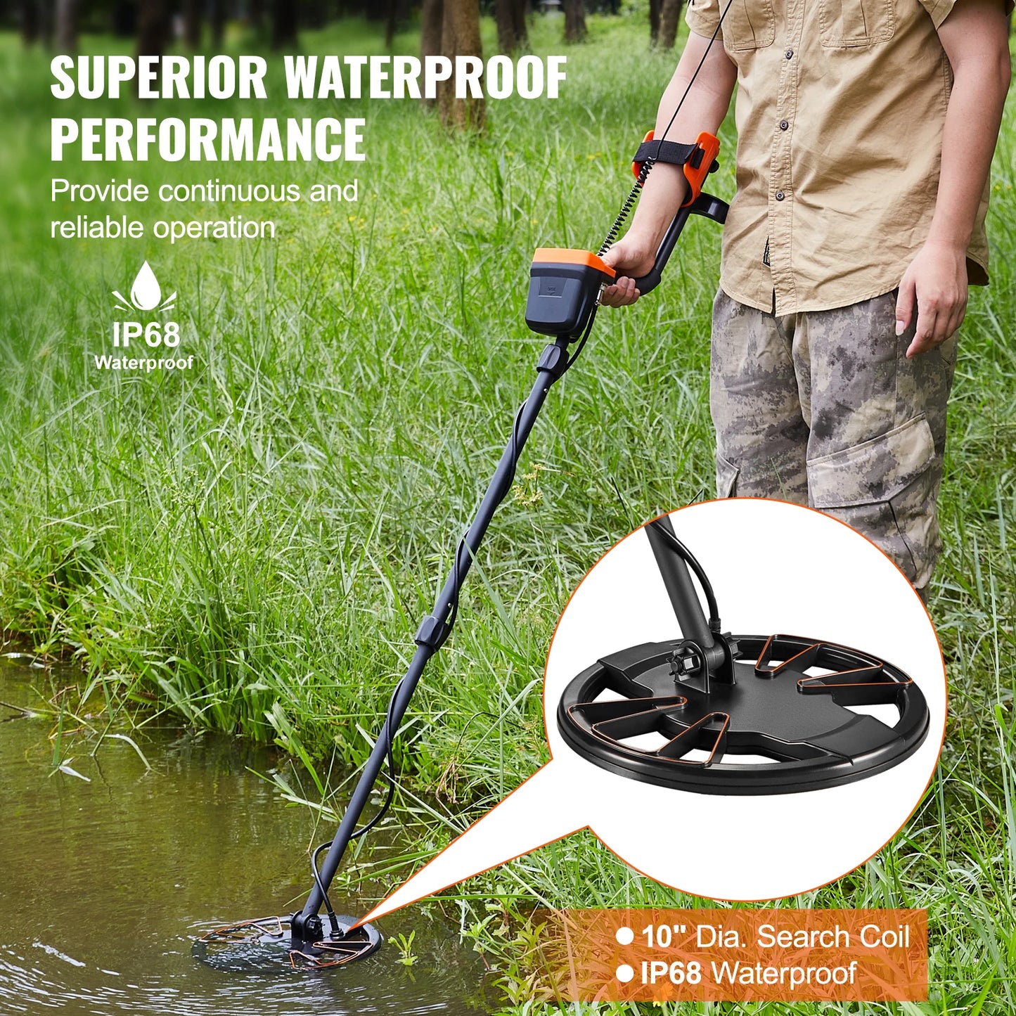 VEVOR Metal Detector With LCD Display 7 Modes Features