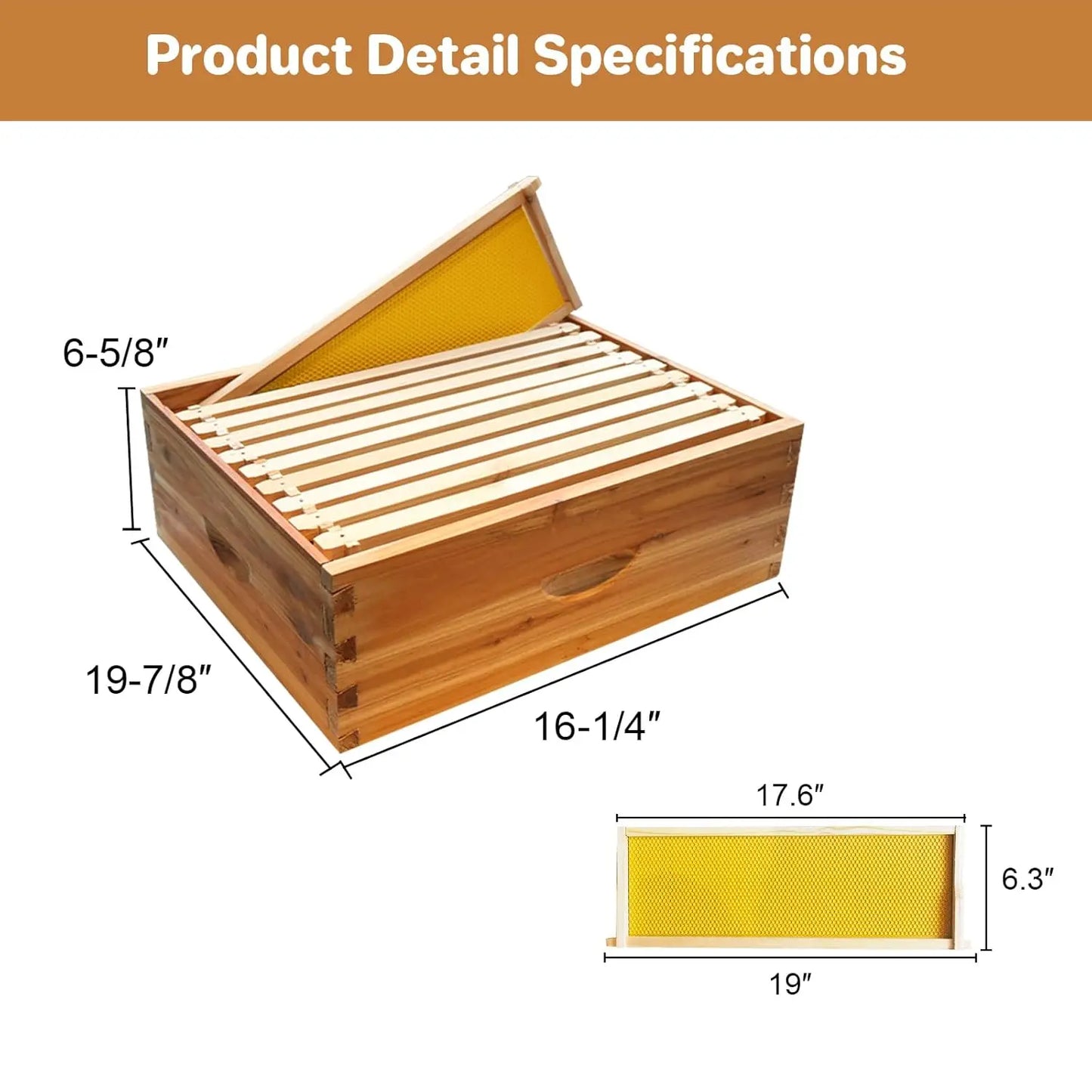 Hign Concerned Wax Coated Langstroth Bee Box With Frames
