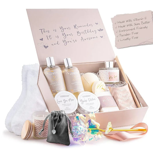 Hign-concerned Luxury Birthday Spa Gift Basket With Vit E