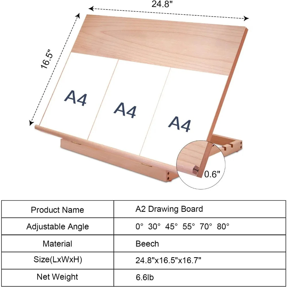 XMSJ Artist Drawing And Sketching Board Drafting Easel