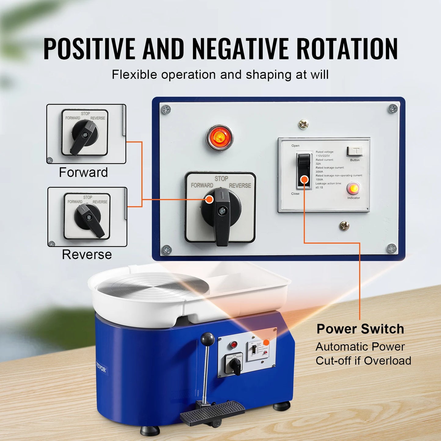 SucceBuy Pottery Wheel Ceramic Forming Adjustable RPM