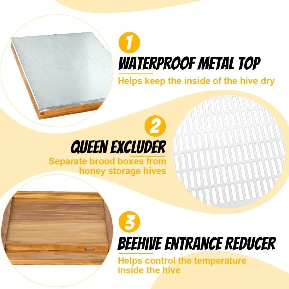 ZUIYU 10 Frame Bee Hive Starter Kit Beekeeping Supplies