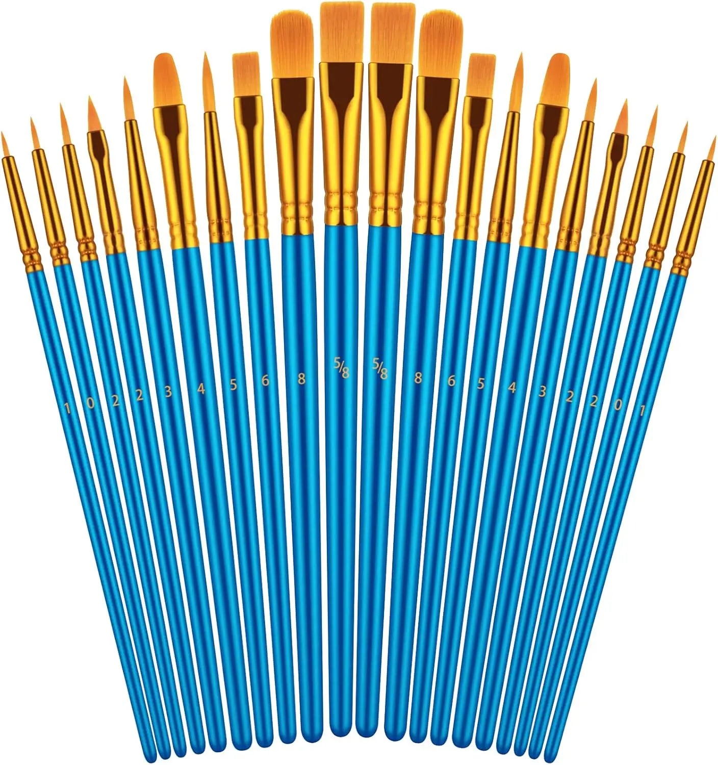 Handle 2 Pack Oil Watercolor Acrylic Brushes Professional