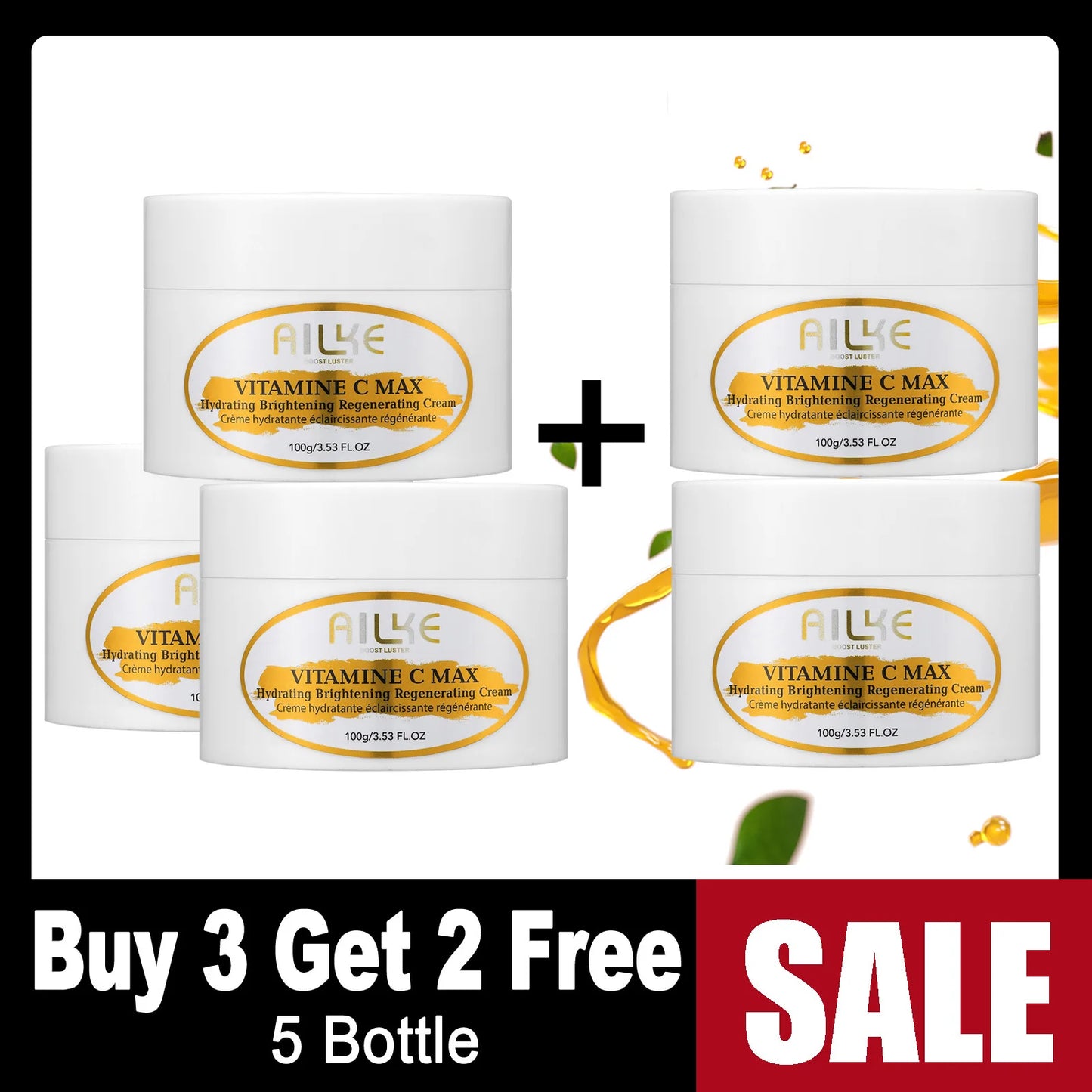 AILKE Lightening Vitamin C Hyaluronic Acid Body Cream