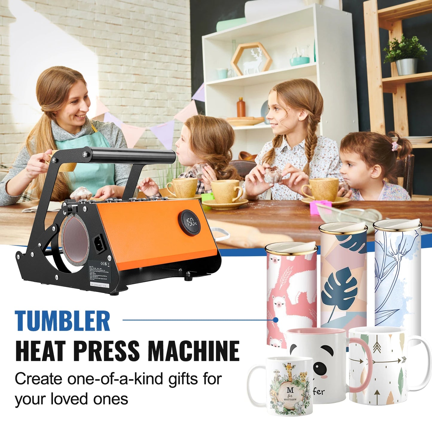 Succebuy Cup Tumbler Heat Press Touchscreen Sublimation