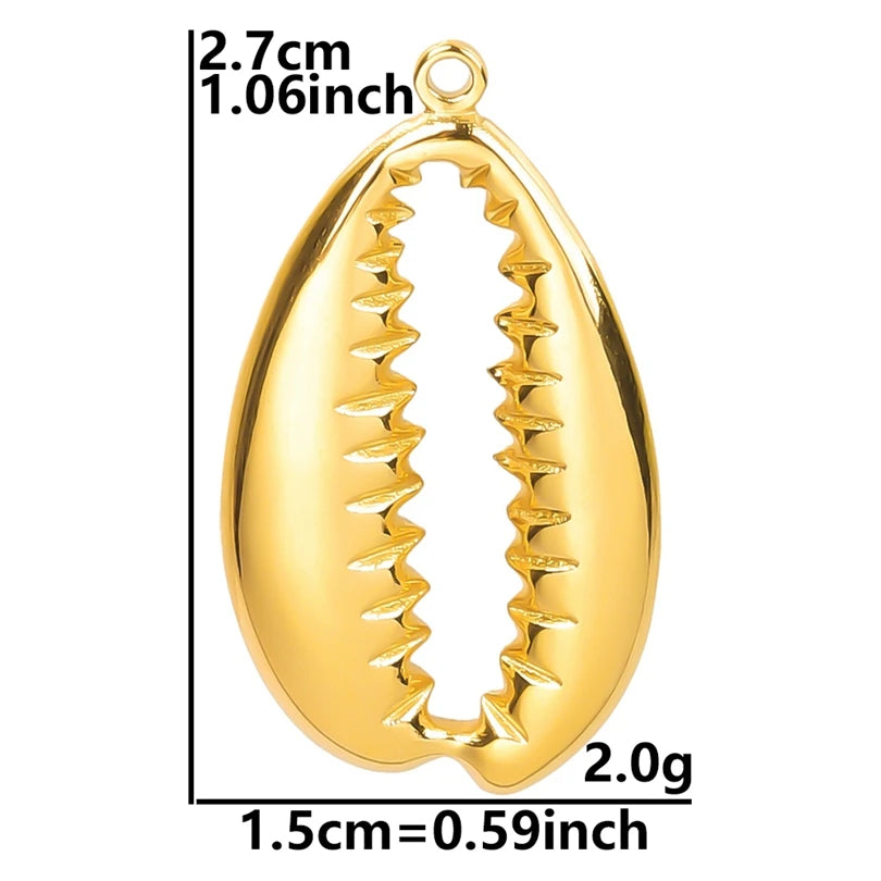 6Pcs GLOWCAT Real Gold Plated Ocean Charms Turtle Starfish