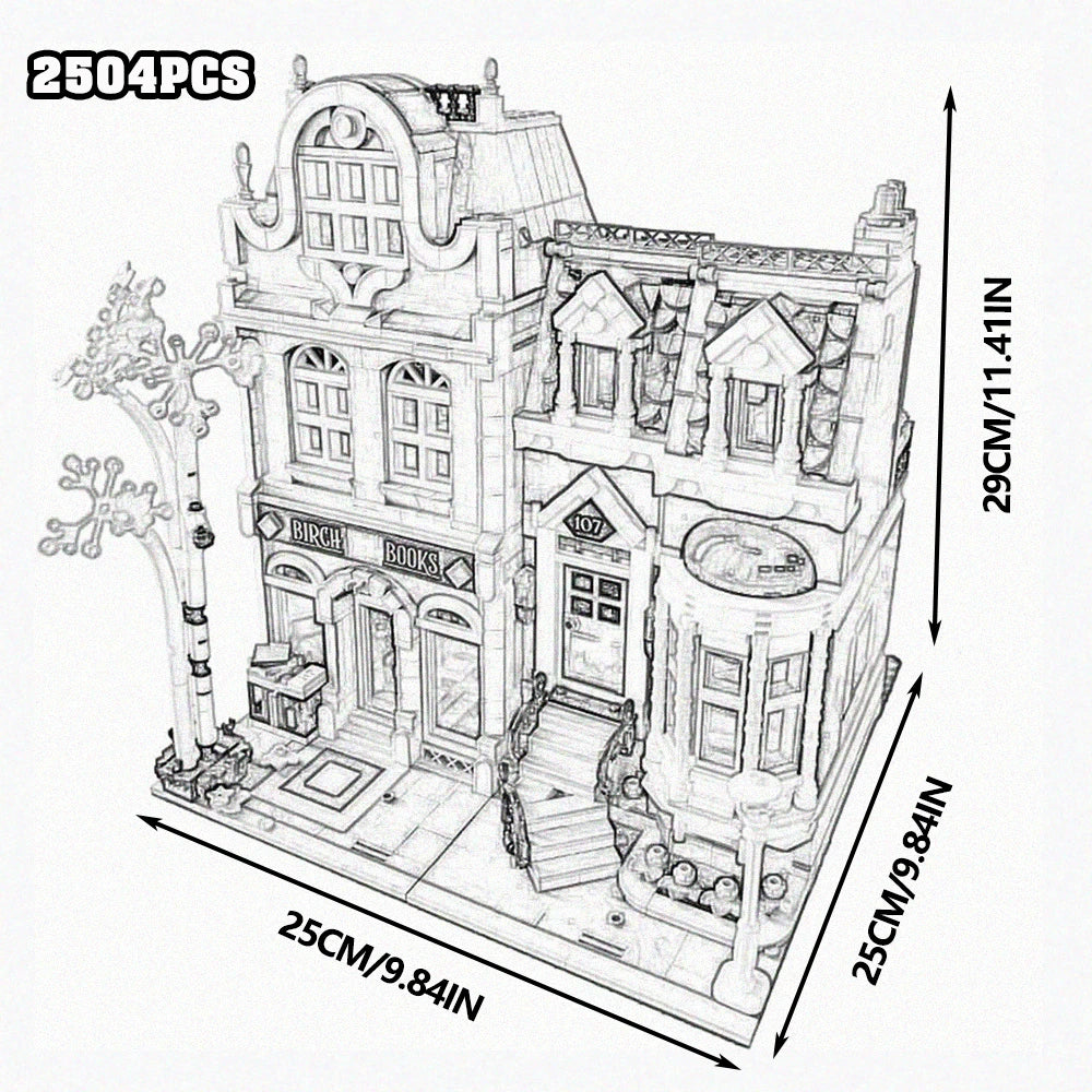 Creative Expert Brick Bank Cafe Corner MOC Building Blocks