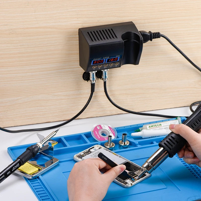 JCD 8898 2 In 1 Soldering Station With Hot Air And Iron
