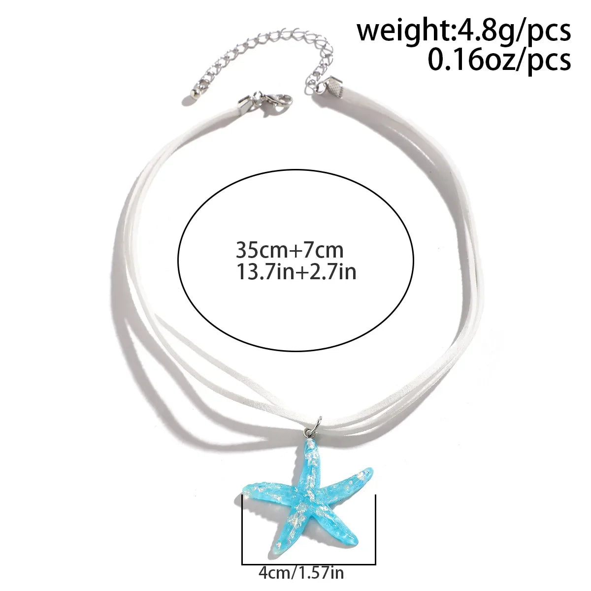 YJ WYWCN Layered Rope Chain Necklace Boho Starfish Pendant