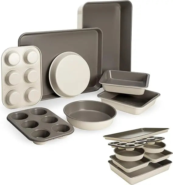 Goodful Nonstick Bakeware Set Stackable Pans And Molds