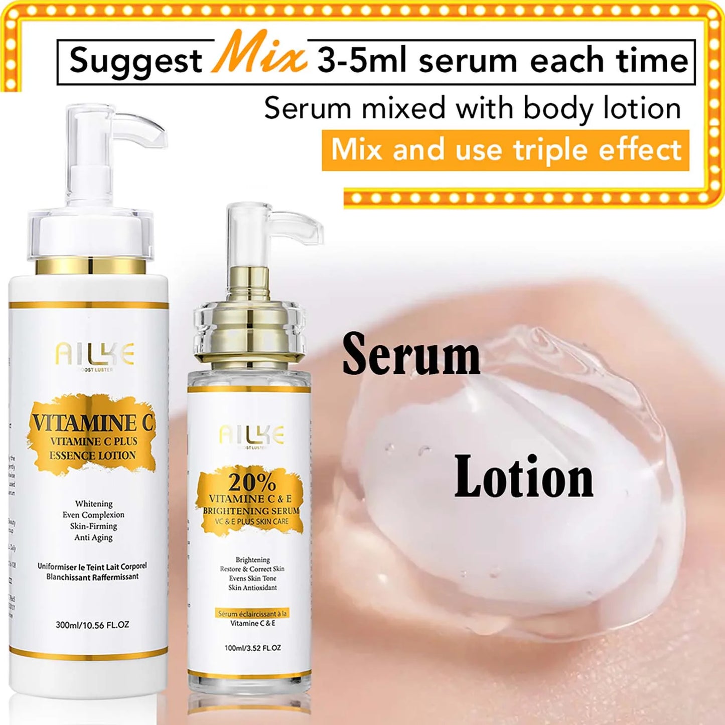 AILKE Lightening Vitamin C Hyaluronic Acid Body Cream