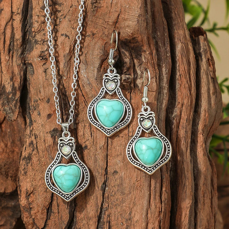 Lovbeafas Vintage Bohemian Hollow Geometric Jewelry Set