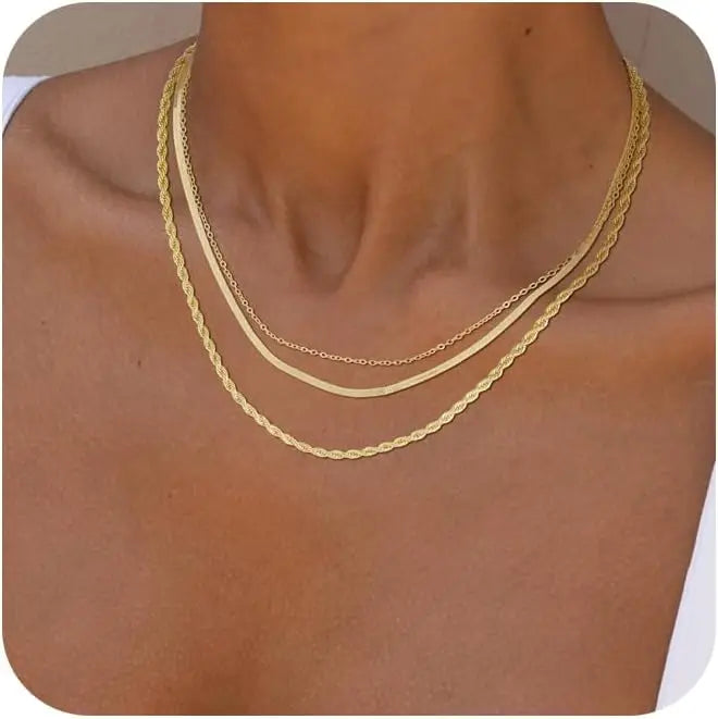 Zhejiang Women 14k Gold Plated Chunky Snake Chain Necklace