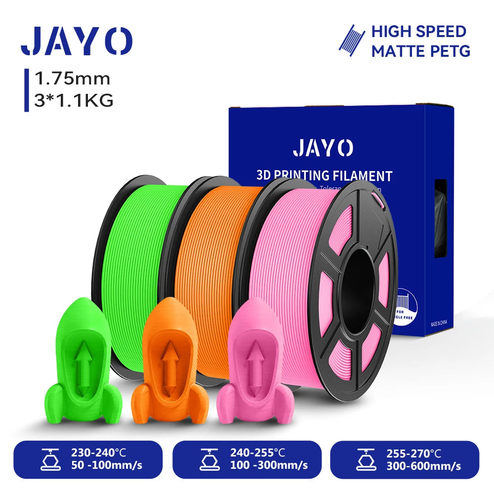 JAYO High Speed Matte PETG PLA Filament For Printing